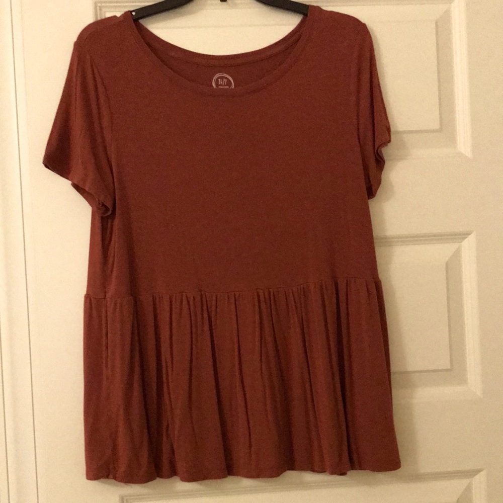 Rust babydoll style T shirt